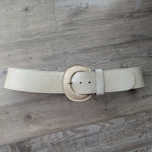 vintage 1980's ANNE KLEIN for CALDERON leather belt S M - Picture 1 of 8